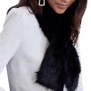 Unreal Black FAUX Fur Stole New in Package